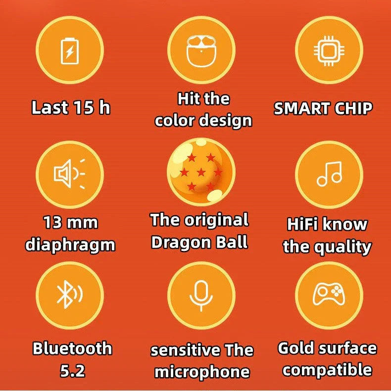 Son Goku/Frieza/Shenron/Majin Buu Wireless Bluetooth active noise reduction HD sound quality headset