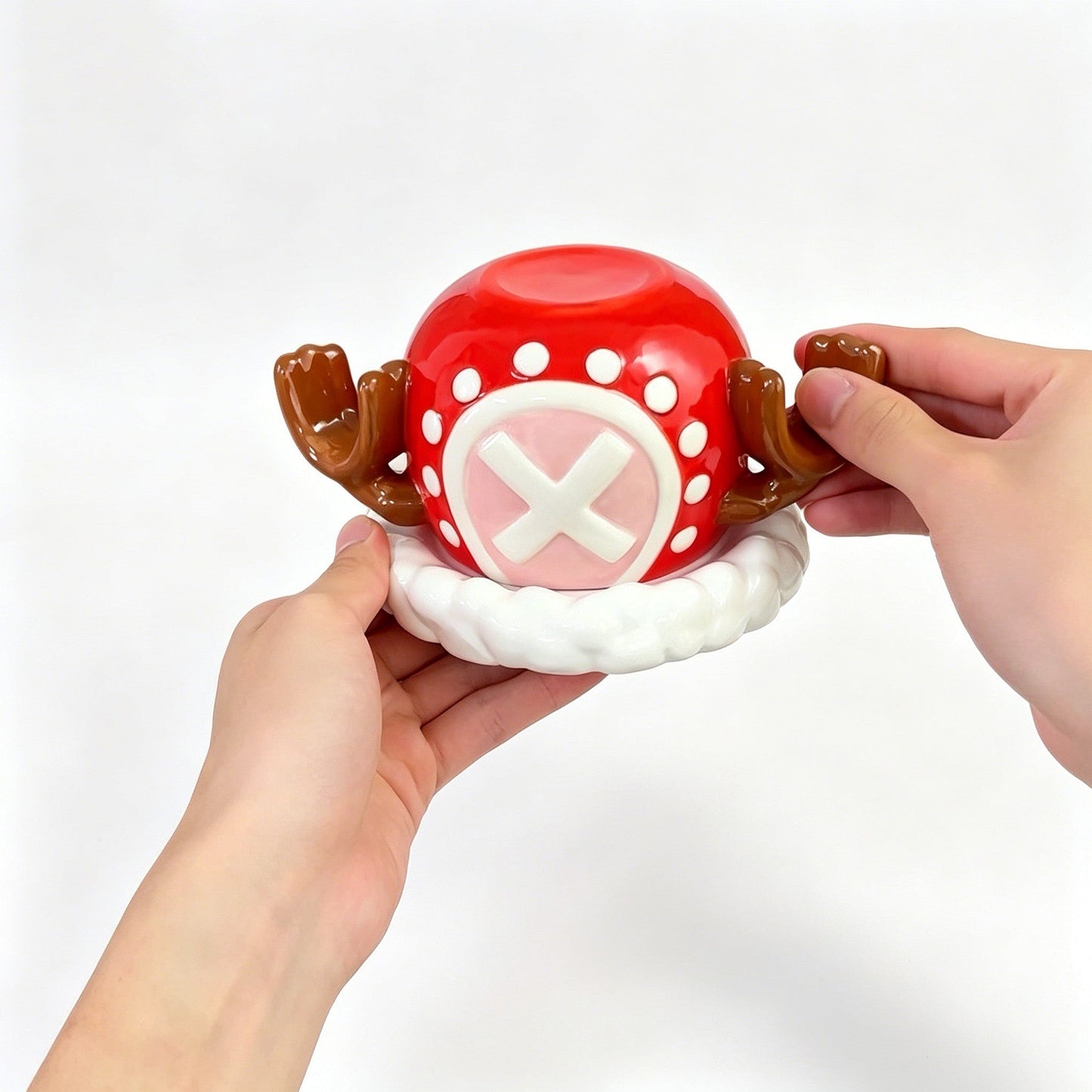 One Piece Tony Tony Chopper Christmas Reindeer 3D Ceramic Mug, Anime Coffee Cup with Saucer