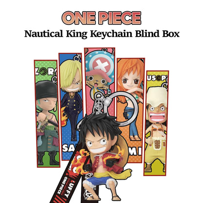 One Piece Monkey D Luffy Roronoa Zoro Anime Keychain Blind Box, PVC Mini Figure Key Chain Pendant Straw Hat Crew Collectible Mystery Box Gift Set