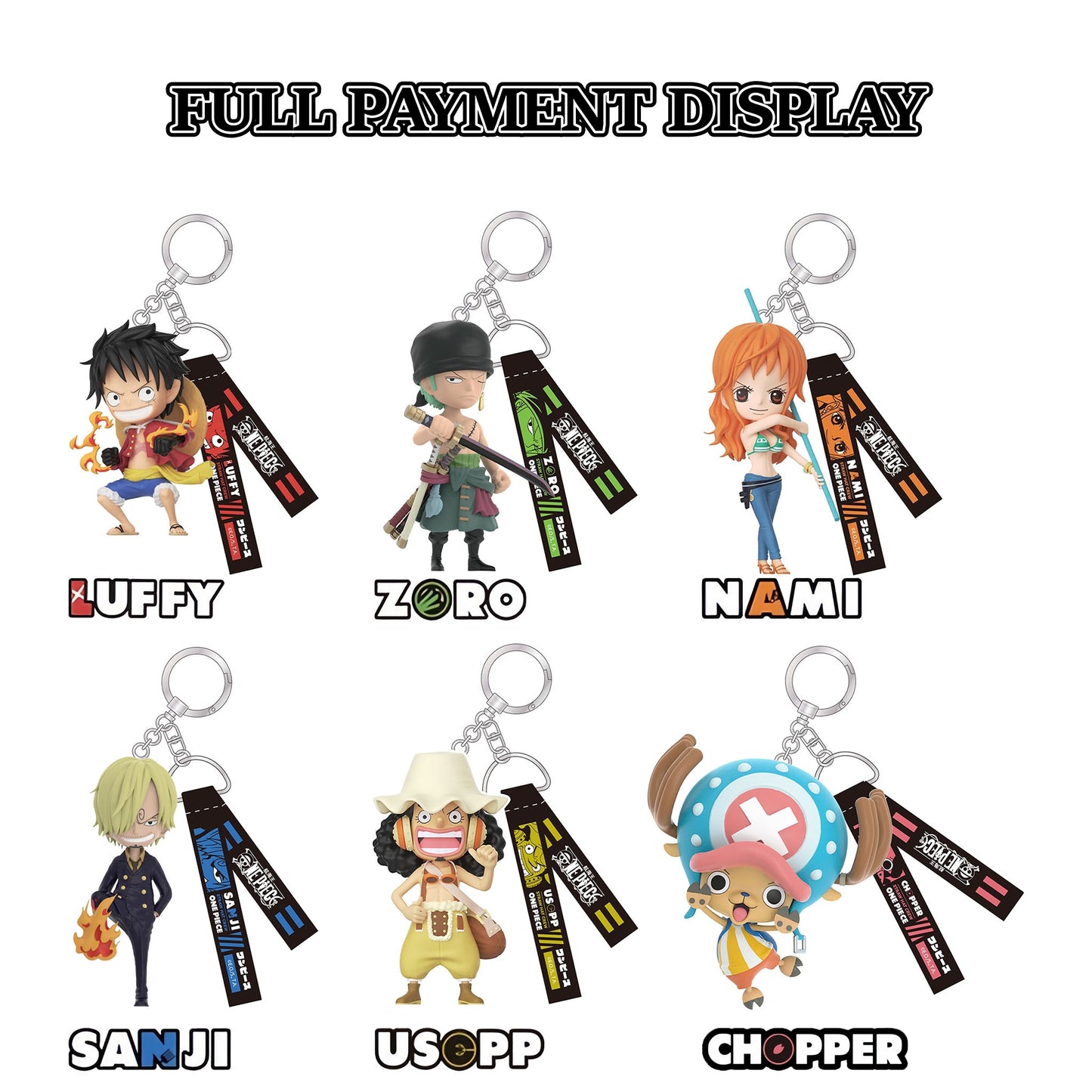 One Piece Monkey D Luffy Roronoa Zoro Anime Keychain Blind Box, PVC Mini Figure Key Chain Pendant Straw Hat Crew Collectible Mystery Box Gift Set