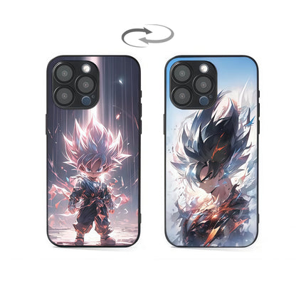 Dragon Ball Son Goku 3D Lenticular Phone Case Kid To Super Saiyan Blue Dynamic Changing Image Shock‑Absorbing Protective Cell Phone Cover For iPhone
