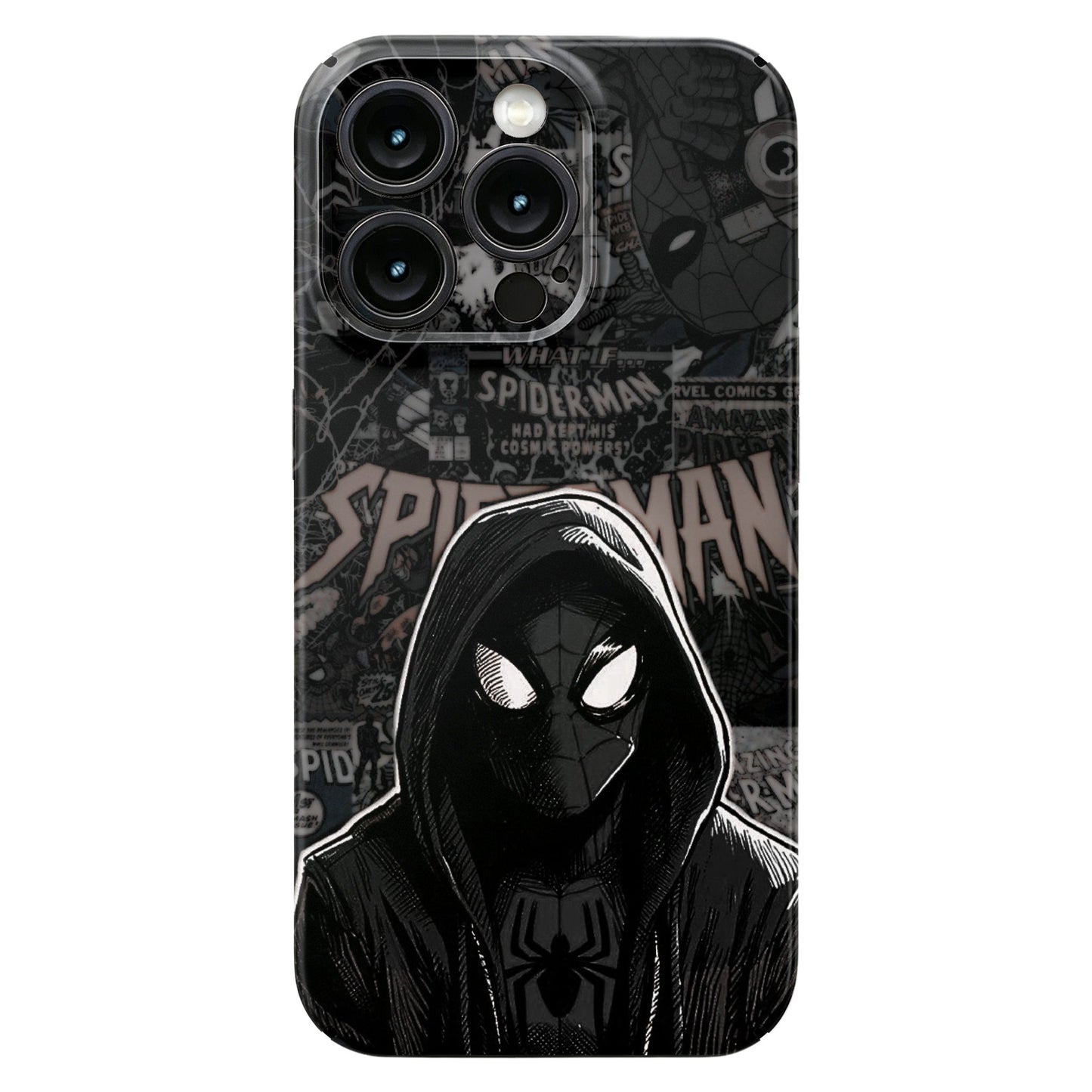 Marvel Spider‑Man Phone Case, Cool Spider Web Eyes Comic Print Glossy Hard Cover, Shockproof Protective Phone Case For iPhone, Stylish Anime Character Pattern Case For Men Women Multiple Design Options