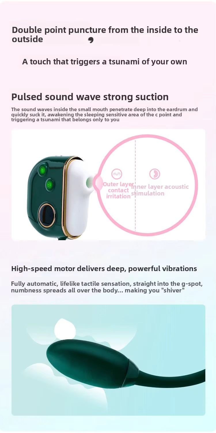 Portable Dual Function Personal Relax Kit, LCD Display Soft Silicone Massager Set with Magnetic Charging Storage Case, Quiet Waterproof Daily Self Care Accessory
