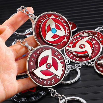 Naruto Sharingan Rotatable Keychain - Uchiha Anime Spinning Fidget Toy