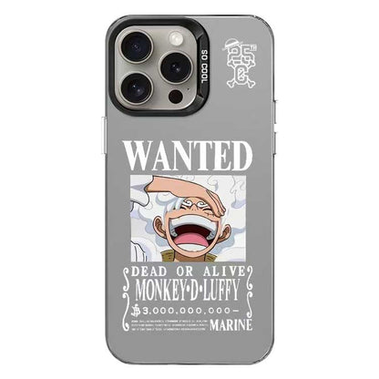 One Piece Monkey D Luffy Gear 5 Wanted Poster Phone Case, Laser Gradient Shockproof iPhone Case