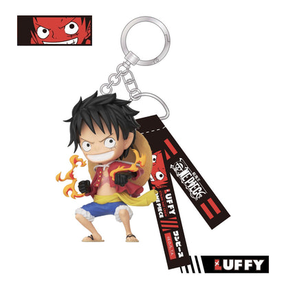 One Piece Monkey D Luffy Roronoa Zoro Anime Keychain Blind Box, PVC Mini Figure Key Chain Pendant Straw Hat Crew Collectible Mystery Box Gift Set