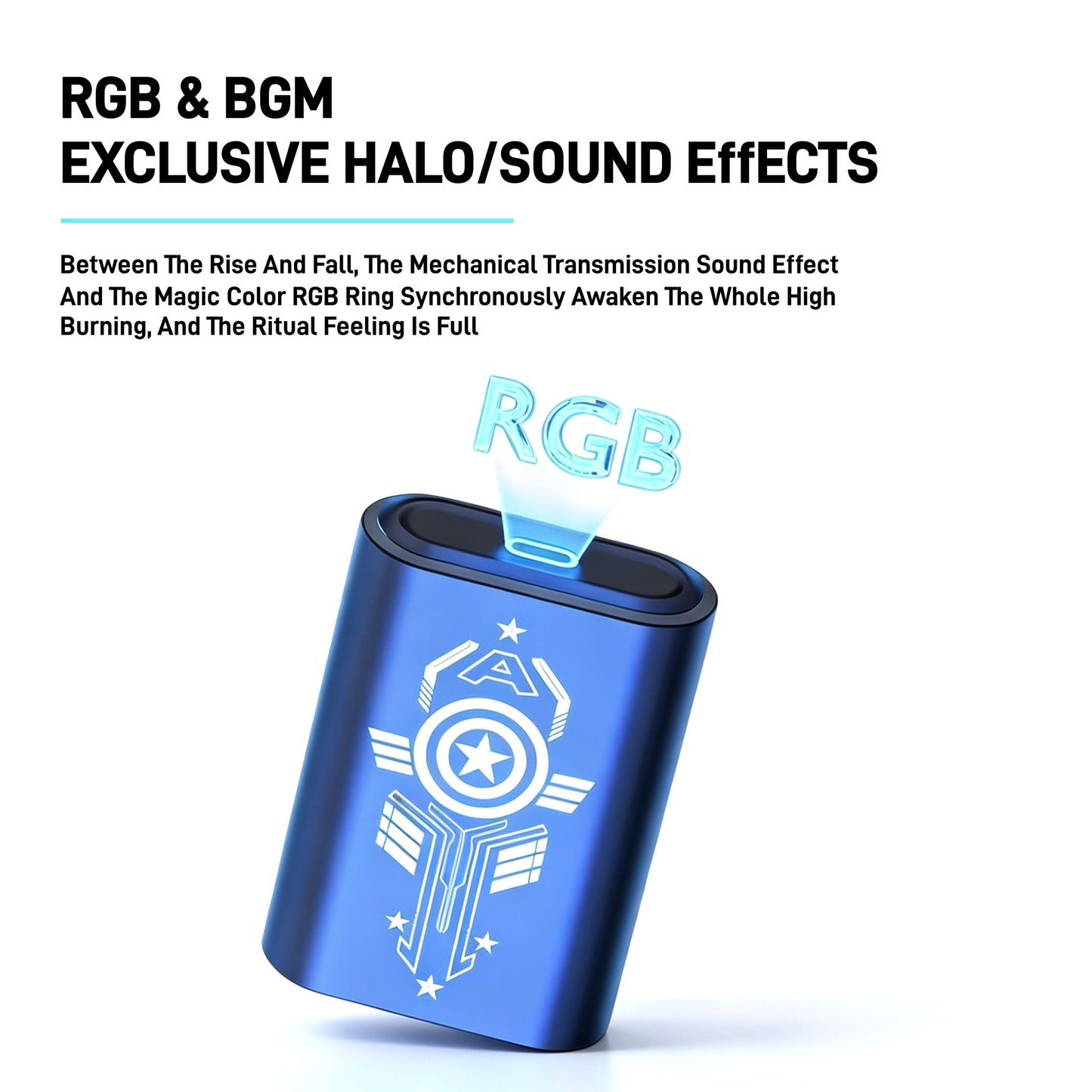 Marvel Iron Man Captain America TWS Gaming Bluetooth Earbuds, Mechanical Pop-Up RGB Light ENC Noise Cancelling Wireless Headphones Dual Game Music Mode