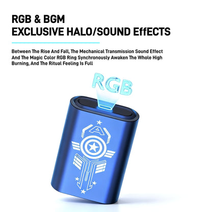 Marvel Iron Man Captain America TWS Gaming Bluetooth Earbuds, Mechanical Pop-Up RGB Light ENC Noise Cancelling Wireless Headphones Dual Game Music Mode