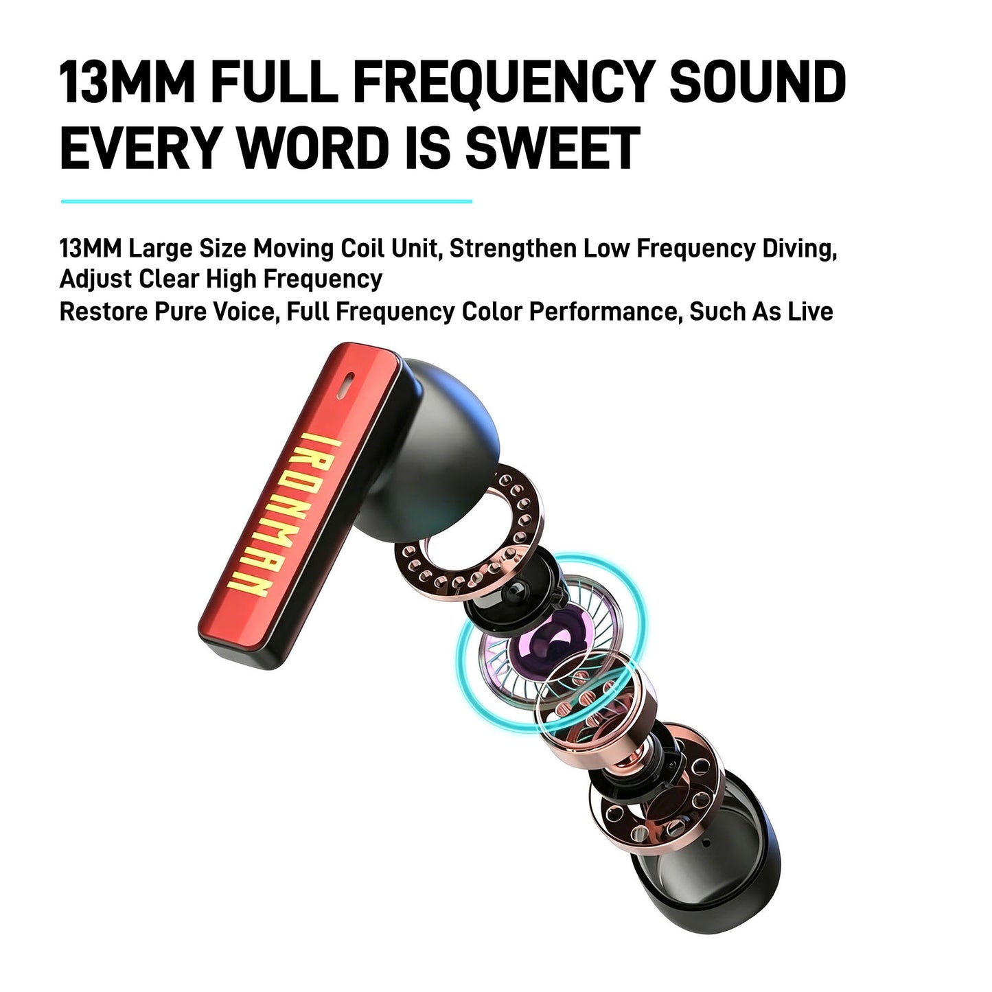 Marvel Iron Man Captain America TWS Gaming Bluetooth Earbuds, Mechanical Pop-Up RGB Light ENC Noise Cancelling Wireless Headphones Dual Game Music Mode
