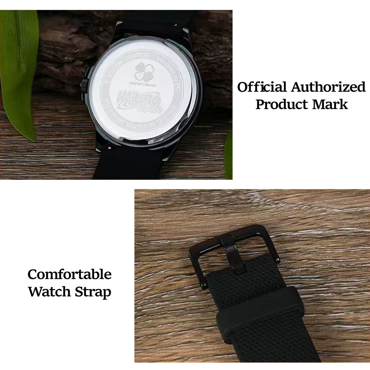 Naruto Itachi Rotating Dial Quartz Watch, 3ATM Waterproof Anime Wrist Watch, Silicone Strap Alloy Case Collectible Analog Watch Gift for Naruto Anime Fans Men Teenagers