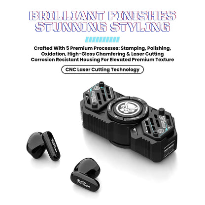 Marvel Iron Man DW-G11 Fidget Spinner Wireless Bluetooth Earbuds, Zinc Alloy Stress Relief Fidget Toy Bluetooth 5.4 Gaming Headphones Touch Control Type-C Fast Charging Collectible Gift for Men Fans