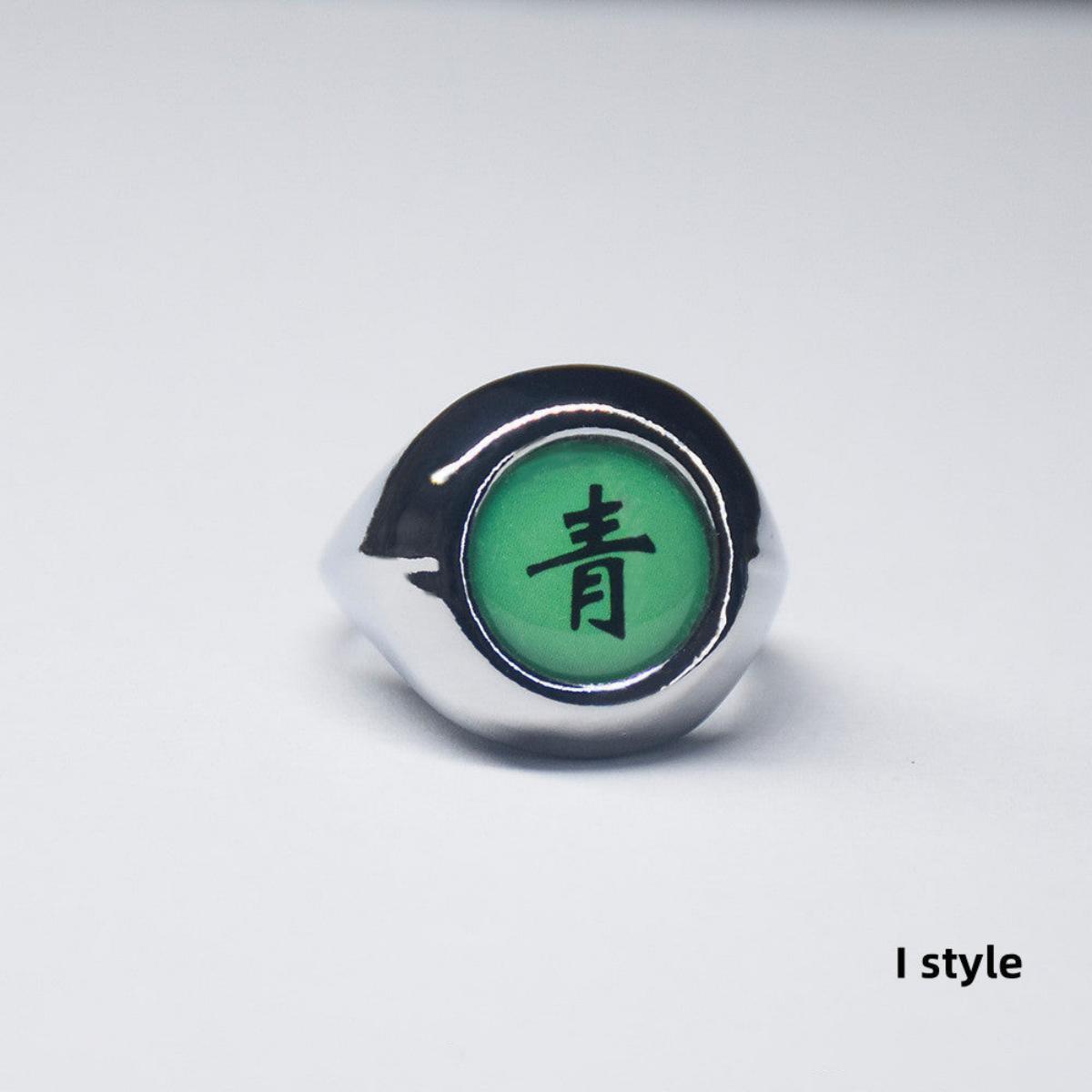 Naruto Itachi Pain Akatsuki Ring Set, 10Pcs Anime Akatsuki Symbol Rings with Necklace Gift Box