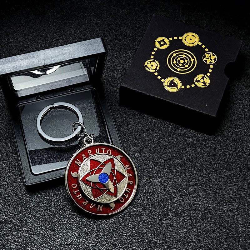Naruto Sharingan Rotatable Keychain - Uchiha Anime Spinning Fidget Toy
