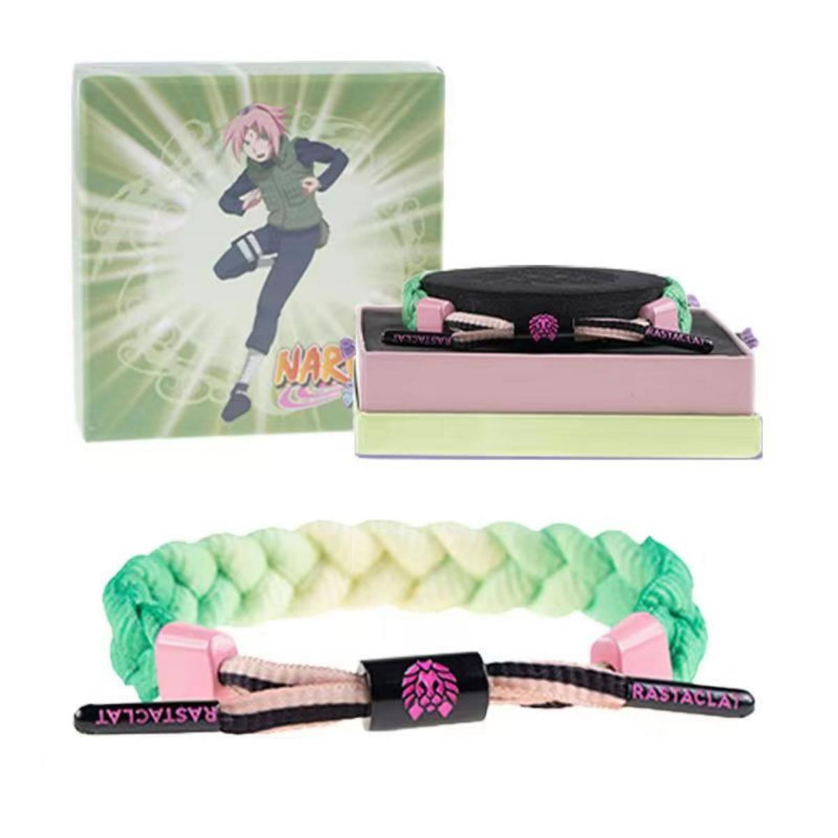 Naruto Sasuke Anime Braided Rope Bracelet, Adjustable Woven Shoelace Wristband Anime Character Cosplay Jewelry With Gift Box For Men Women Teens