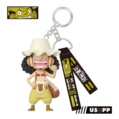 One Piece Monkey D Luffy Roronoa Zoro Anime Keychain Blind Box, PVC Mini Figure Key Chain Pendant Straw Hat Crew Collectible Mystery Box Gift Set