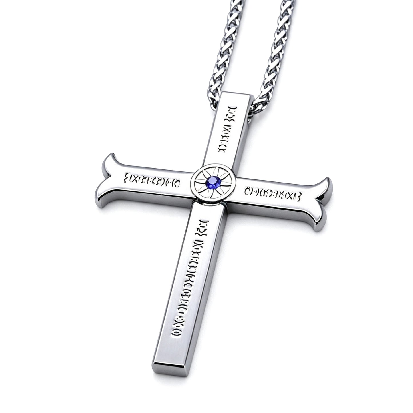 One Piece Dracule Mihawk Anime Cross Sword Pendant Necklace & Keychain, Detachable Blade Titanium Steel Jewelry 2 Colors Anime Character Collectible Accessory Set