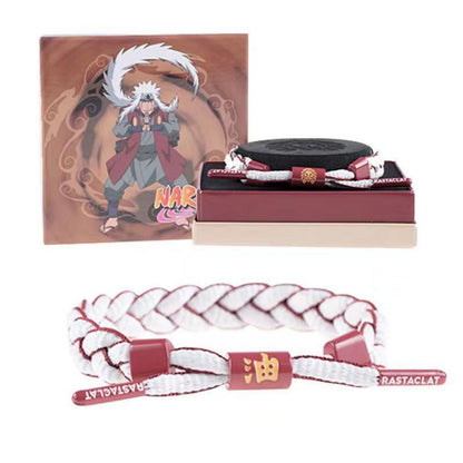 Naruto Sasuke Anime Braided Rope Bracelet, Adjustable Woven Shoelace Wristband Anime Character Cosplay Jewelry With Gift Box For Men Women Teens