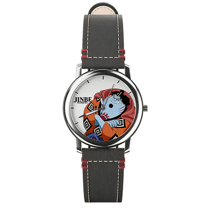 One Piece Monkey D Luffy Roronoa Zoro Anime Blind Box Quartz Watch, Straw Hat Crew Character Leather Strap Wrist Watch Collectible Gift Box Set