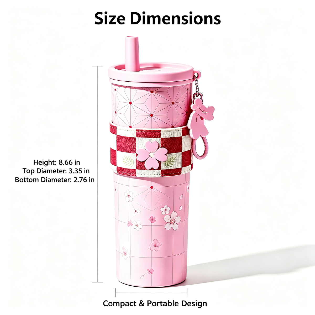 Demon Slayer Tanjiro Nezuko All Designs 710ml Insulated Tumbler 316 Stainless Steel Double Wall Coffee Cup Dual Drinking Lid With Straw Charm Leakproof Travel Water Bottle