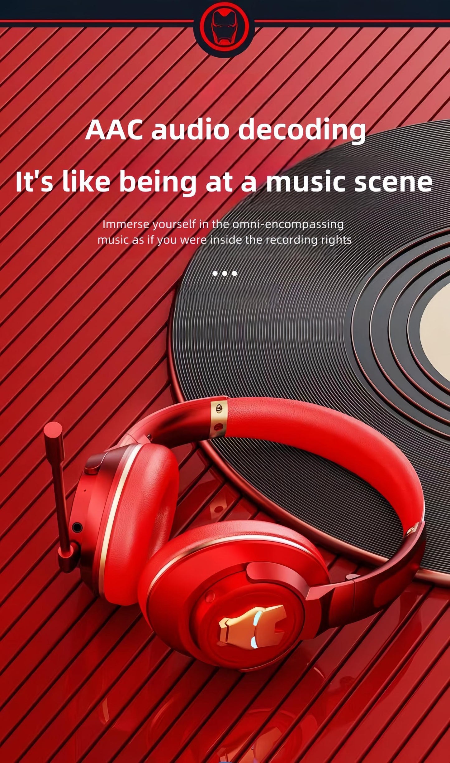 Marvel Iron Man Captain America Over Ear Bluetooth 5.3 Gaming Headphones, Low Latency Headset with Microphone Foldable Comfortable Earpads for Game Music