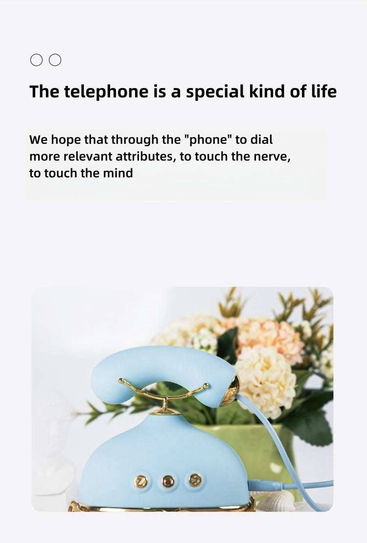 Vintage Landline Phone Shape Women Personal Wellness Massager Set with Suction Vibration Heating Nipple Clamp Modes Silicone Adult Intimate Care Device Waterproof Rechargeable
