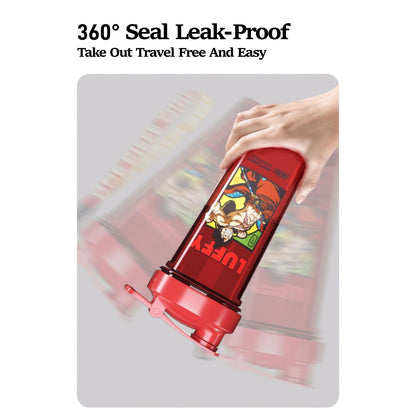 One Piece Monkey D Luffy Roronoa Zoro Anime Blind Box Shaker Bottle, 800ml Leakproof BPA Free PCTG Protein Mixing Cup with Mixing Ball & Lanyard