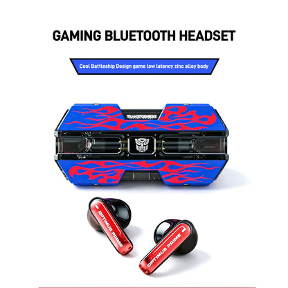 Transformers Optimus Prime Bumblebee Shockwave TWS Gaming Wireless Bluetooth 5.3 Earbuds, 45ms Ultra Low Latency Game Headphones 13mm Driver Stereo Earphones Long Battery Life Type-C Fast Charging Earbuds For Gamers Anime Fans