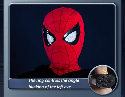 Marvel Spider‑Man Gwen Stacy Miles Morales Electric Mask LED Light Movable Eyes Remote Control Ring Lycra Full Face Helmet Cosplay Costume Prop Multiple Styles For Halloween Anime Fans