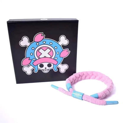 One Piece Monkey D Luffy Portgas D Ace Anime Braided Wrist Bracelet, Adjustable Rope Bracelet Anime Character Themed Jewelry Collectible Gift Box Set