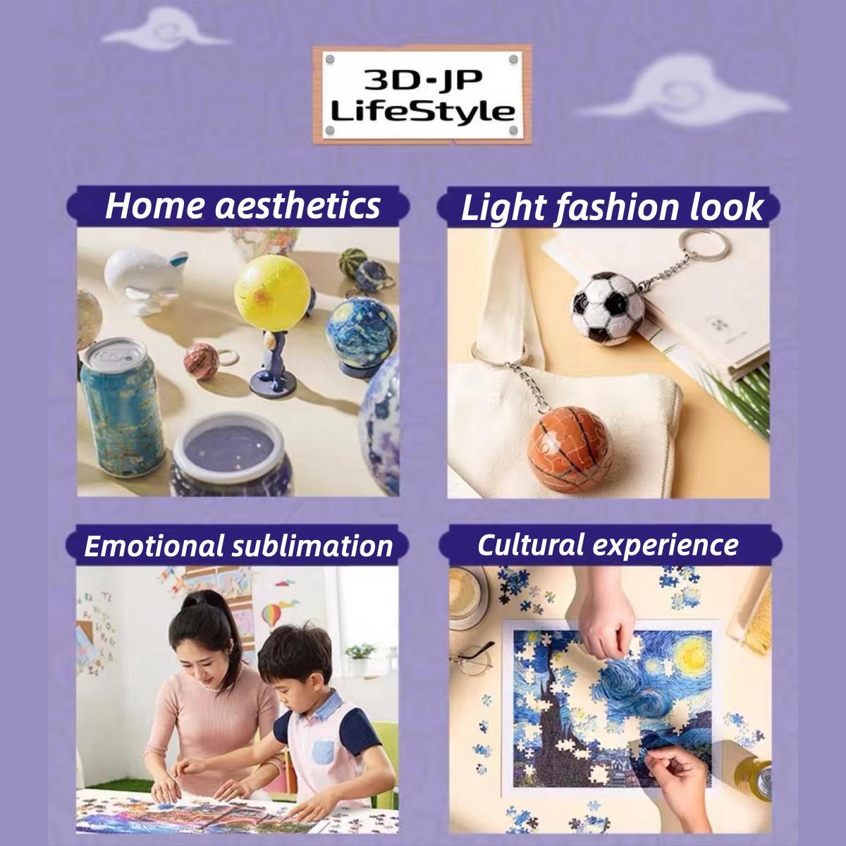 One Piece Monkey D. Luffy Devil Fruit 3D Puzzle Night Light USB Rechargeable LED Ambient Lamp DIY Assembly Sphere Light Bedroom Decor Gift For Anime Fans