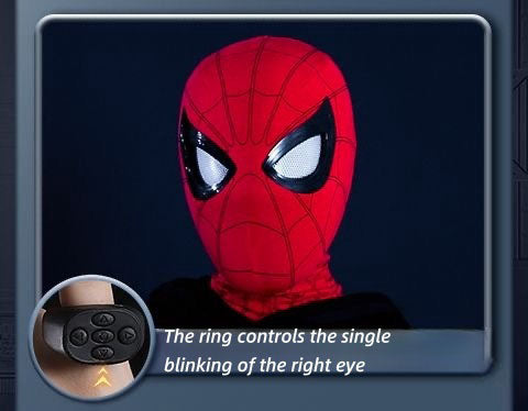 Marvel Spider‑Man Gwen Stacy Miles Morales Electric Mask LED Light Movable Eyes Remote Control Ring Lycra Full Face Helmet Cosplay Costume Prop Multiple Styles For Halloween Anime Fans