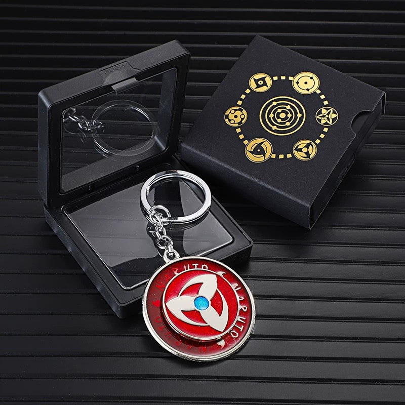 Naruto Sharingan Rotatable Keychain - Uchiha Anime Spinning Fidget Toy