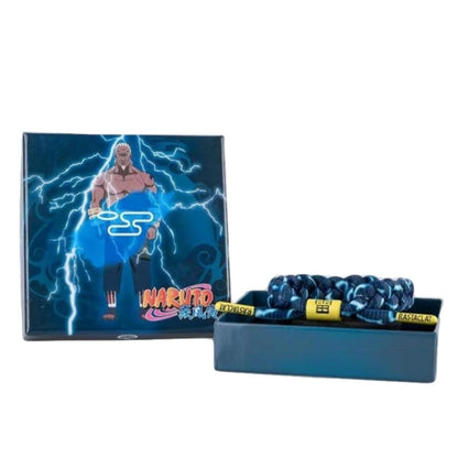 Naruto Sasuke Anime Braided Rope Bracelet, Adjustable Woven Shoelace Wristband Anime Character Cosplay Jewelry With Gift Box For Men Women Teens