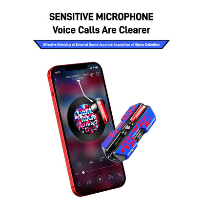 Transformers Optimus Prime Bumblebee Shockwave TWS Gaming Wireless Bluetooth 5.3 Earbuds, 45ms Ultra Low Latency Game Headphones 13mm Driver Stereo Earphones Long Battery Life Type-C Fast Charging Earbuds For Gamers Anime Fans