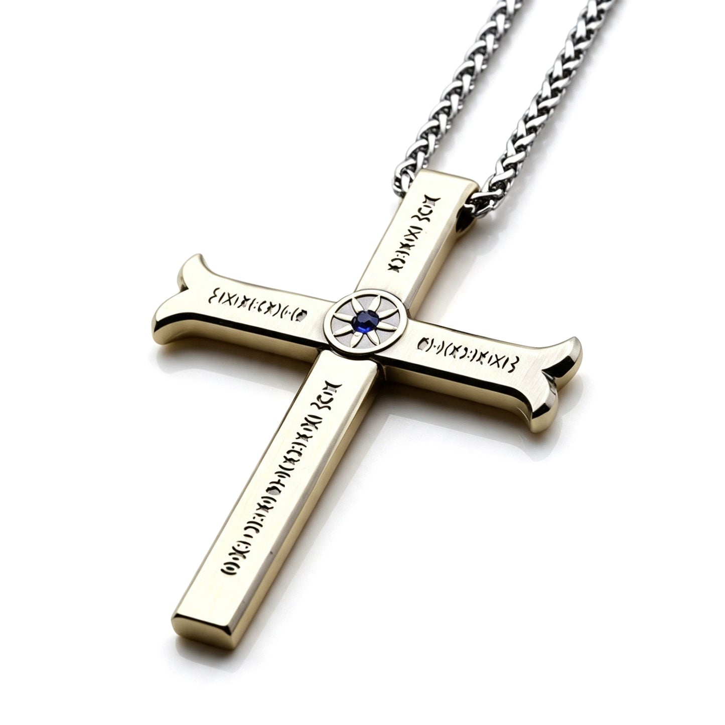 One Piece Dracule Mihawk Anime Cross Sword Pendant Necklace & Keychain, Detachable Blade Titanium Steel Jewelry 2 Colors Anime Character Collectible Accessory Set