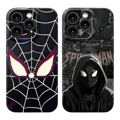 Marvel Spider‑Man Phone Case, Cool Spider Web Eyes Comic Print Glossy Hard Cover, Shockproof Protective Phone Case For iPhone, Stylish Anime Character Pattern Case For Men Women Multiple Design Options