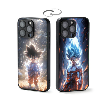 Dragon Ball Son Goku 3D Lenticular Phone Case Kid To Super Saiyan Blue Dynamic Changing Image Shock‑Absorbing Protective Cell Phone Cover For iPhone