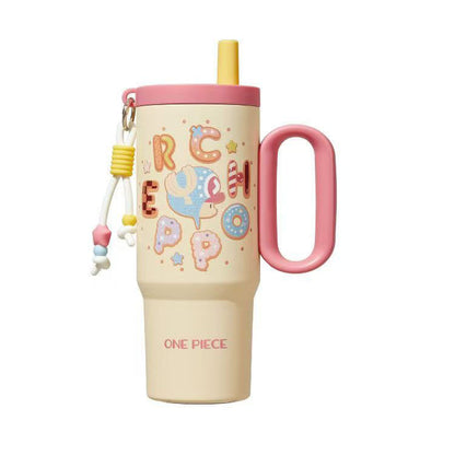 One Piece Tony Tony Chopper 720ml Insulated Tumbler, Anime Stainless Steel Iced Coffee Cup with Keychain