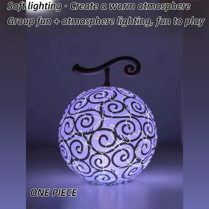 One Piece Monkey D. Luffy Devil Fruit 3D Puzzle Night Light USB Rechargeable LED Ambient Lamp DIY Assembly Sphere Light Bedroom Decor Gift For Anime Fans