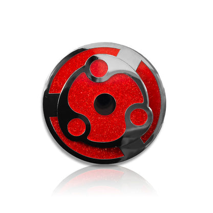Naruto Uchiha Madara Spinning Mangekyo Sharingan Enamel Pin, Rotatable Anime Brooch