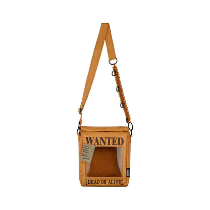 One Piece Luffy Wanted Poster Ita Bag, Multi-Pocket Crossbody Anime Bag