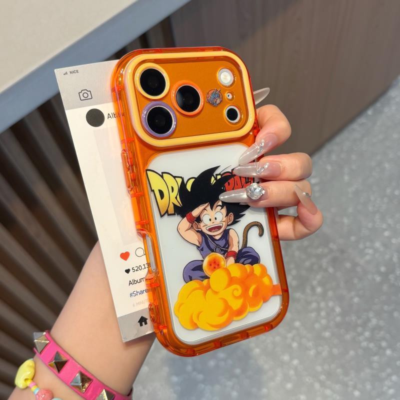 Dragon Ball Goku Krillin Master Roshi Phone Case 2 Styles Cute Transparent Shockproof Protective Cover Anime Character Cell Phone Shell For Iphone