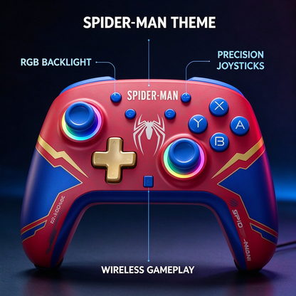 Spider-Man Wireless Controller Bundle,Superhero Gamepad Gift for Marvel Fans