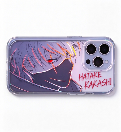 Naruto Hatake Kakashi Phone Case, Clear Anime Shockproof Protective Cover, Manga Character Printed Case for iPhone, Gift for Naruto Fans