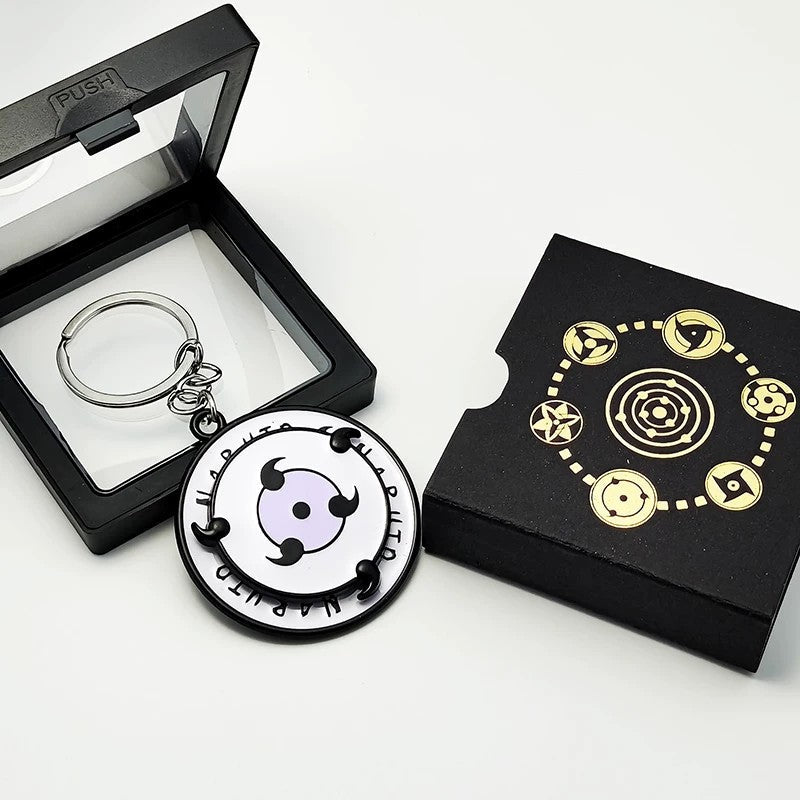 Naruto Sharingan Rotatable Keychain - Uchiha Anime Spinning Fidget Toy