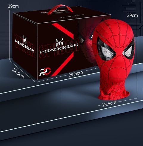 Marvel Spider‑Man Gwen Stacy Miles Morales Electric Mask LED Light Movable Eyes Remote Control Ring Lycra Full Face Helmet Cosplay Costume Prop Multiple Styles For Halloween Anime Fans