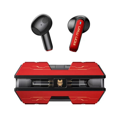 Marvel Iron Man Captain America Wireless Earbuds, Marvel TWS Bluetooth 5.3 Headphones with Battleship Design