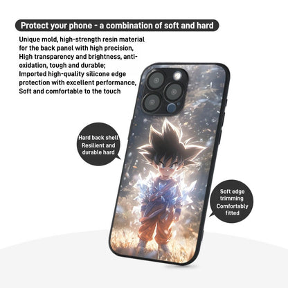 Dragon Ball Son Goku 3D Lenticular Phone Case Kid To Super Saiyan Blue Dynamic Changing Image Shock‑Absorbing Protective Cell Phone Cover For iPhone