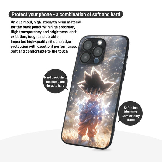 Dragon Ball Son Goku 3D Lenticular Phone Case Kid To Super Saiyan Blue Dynamic Changing Image Shock‑Absorbing Protective Cell Phone Cover For iPhone