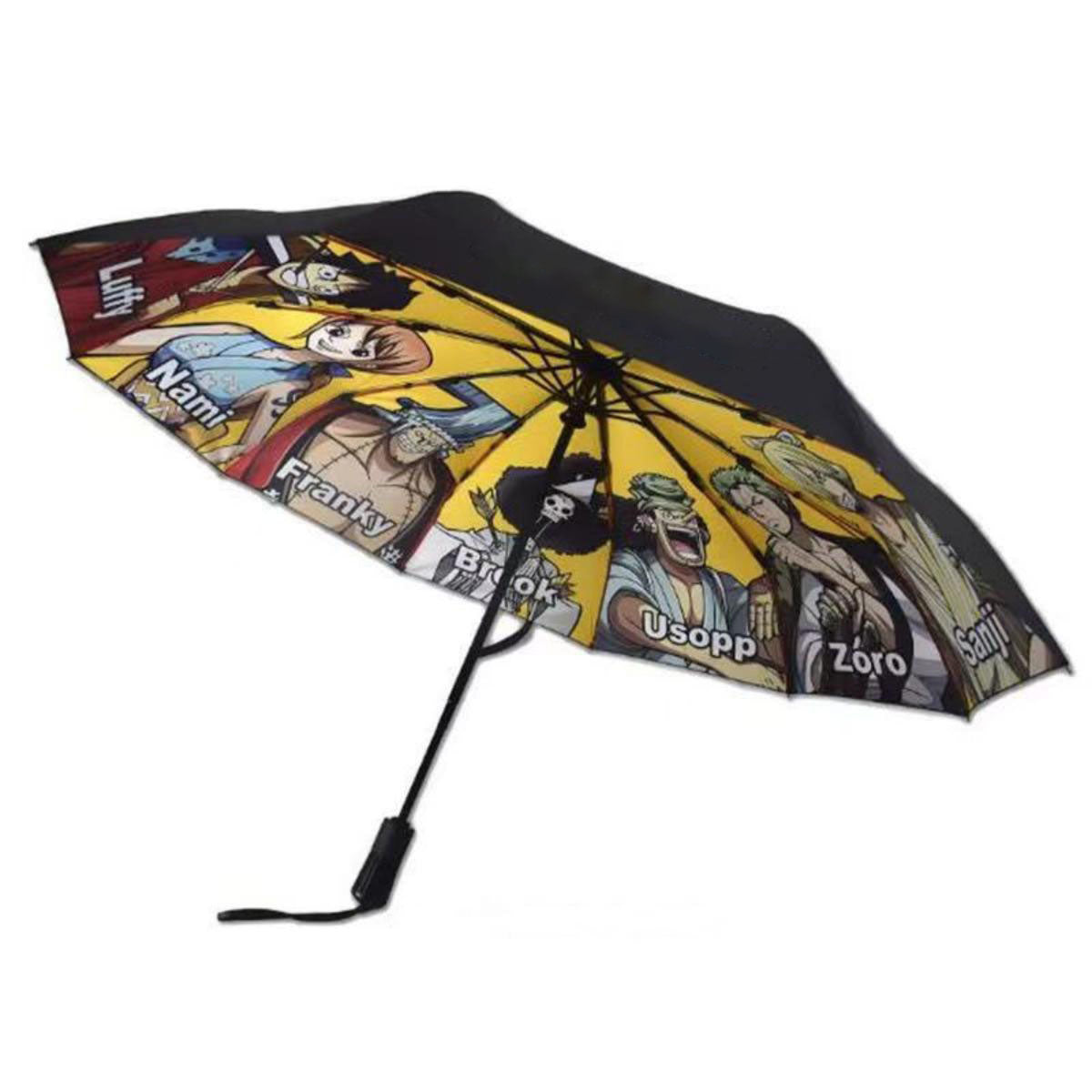 One Piece Luffy Zoro Automatic Folding Umbrella, Anime UV Protection Umbrella